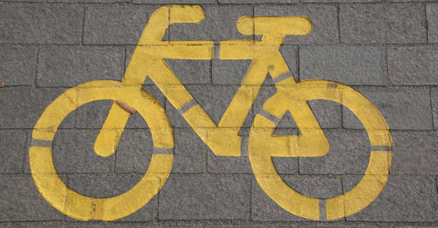 Pintura de Bicicleta no chão